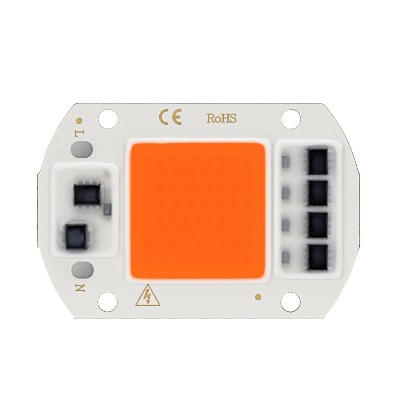 10 шт./лот Led COB светильник чип полный спектр 20 Вт 30 Вт 50 Вт 380nm-780nm Фито Лампа 220V для гидропоники цветок тепличных растений