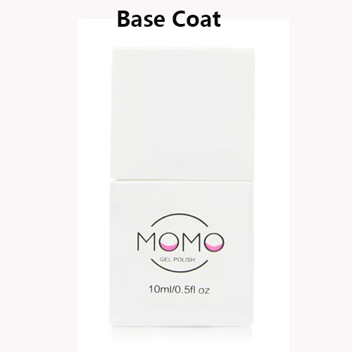 Base Coat MOMO 10 мл популярный телесный желе УФ гель лак удаляющийся замачиванием белый Полупостоянный светодиодный светильник Paiting Vernis гель лак для ногтей Gellak - Цвет: Base Coat