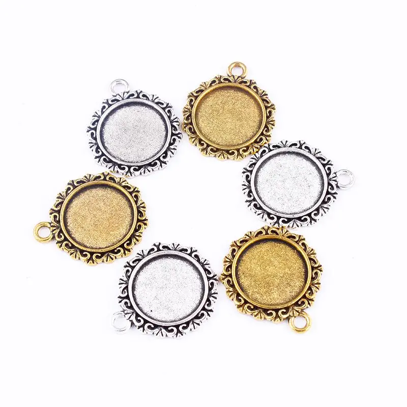 Ожерелье с подвеской в виде цветка покрытием из серебра и золота основа для