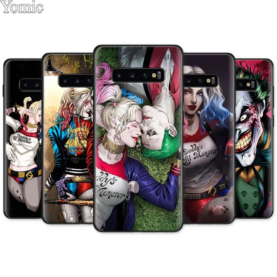 "," Харли Квинн "," Джокер "Черный силиконовый чехол для samsung Galaxy S10 S10e S8 S9 плюс S7 A40 A50 A70 Note 8 9 чехол Крышка