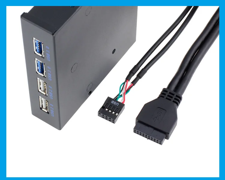 Для настольного компьютера DIY 3 5 дюймовый гибкий драйвер Bay 20 Pin 4 порта USB 2 0 +