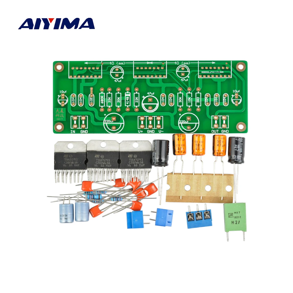 Aiyima TDA7293 аудио усилитель доска три параллельные 300 Вт моно двойной DC40V BTL AMP Diy