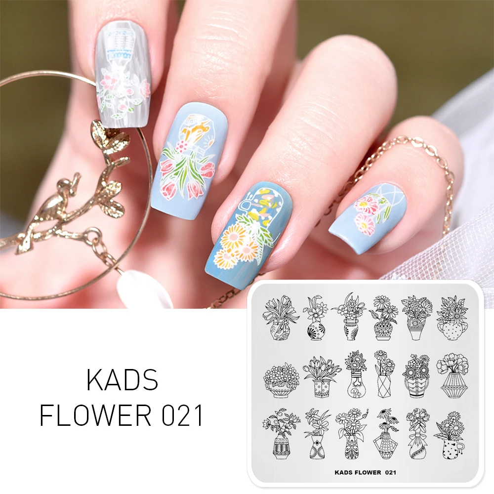 AriesLibra Nail Art Stamp штамповочные пластины цветок DIY Маникюрный шаблон для