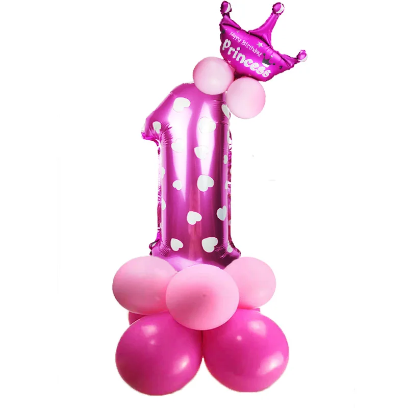 Figure Balloon 1 Шар Цифра количество шар День Рождения украшения Дети шар 1-й воздушный шар на день рождения номер надувные цифры деко день рождения - Цвет: Figure Balloon 1