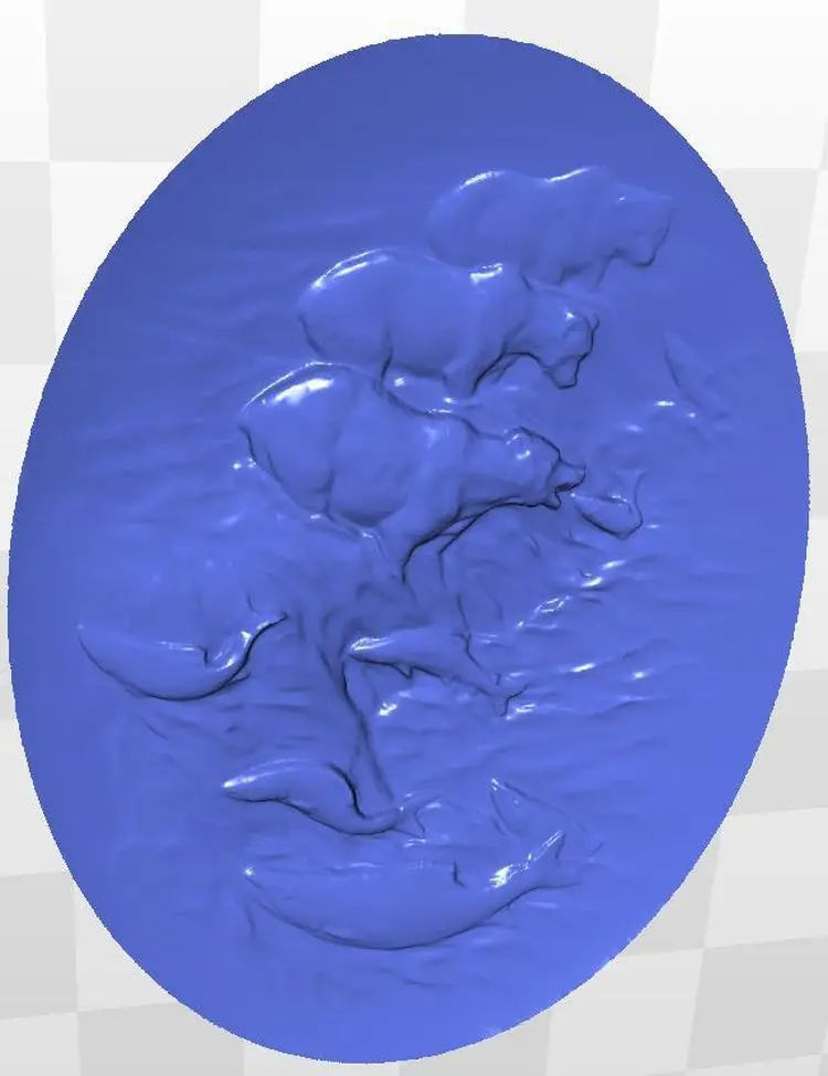 Модель рельеф Panno_Bear_2 для ЧПУ в формате STL 3d artcam | Инструменты
