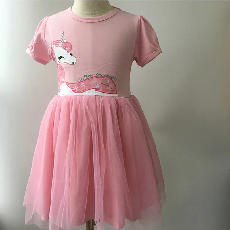 

Dxton Children Girls Dress Kids Unicorn Vestidos Child Girls Summer Dresses Fille Robe Cartoon Princess Tutu Girls Dress SH4570