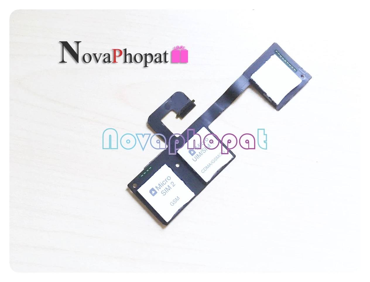 Novaphopat для HTC One M7 лоток двух SIM-карт и держатель карты памяти SD гибкий кабель