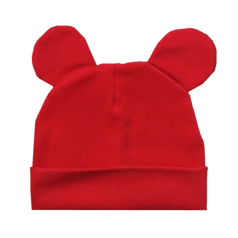 Mickey red 2 Хлопковая детская бейсболка дети высокого качества мальчики девочки шапка Микки Beanies Colorblock детская мягкая шапка детские теплые шапочки реквизит для фотосессии - Цвет: Mickey red 2