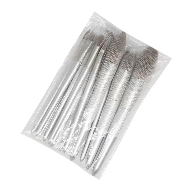 12 серебряных кистей для макияжа полный набор начинающих лунная Серебристая