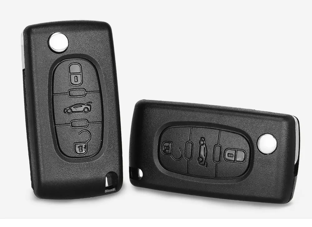 KEYYOU для peugeot 407 407 307 308 607 дистанционный ключ чехол в виде ракушки Обложка ключ 3 кнопки ключ чехол CE0523