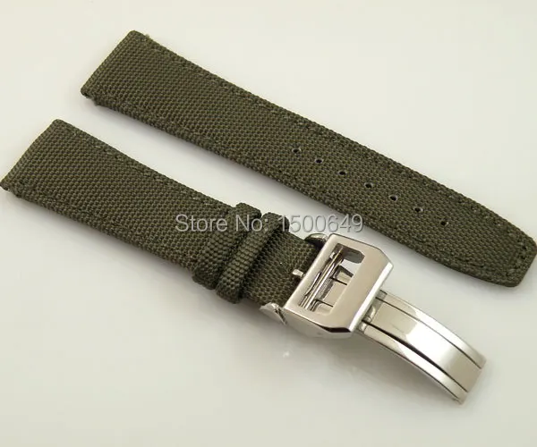 Parnis 22 мм Смешанные оливковые зеленые тканевые ремни с пряжкой подходят для