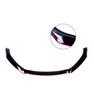 for Mazda 3 Axela sedan sedan appearance ABS black front bumper lip Car Styling - Цвет: black plus red