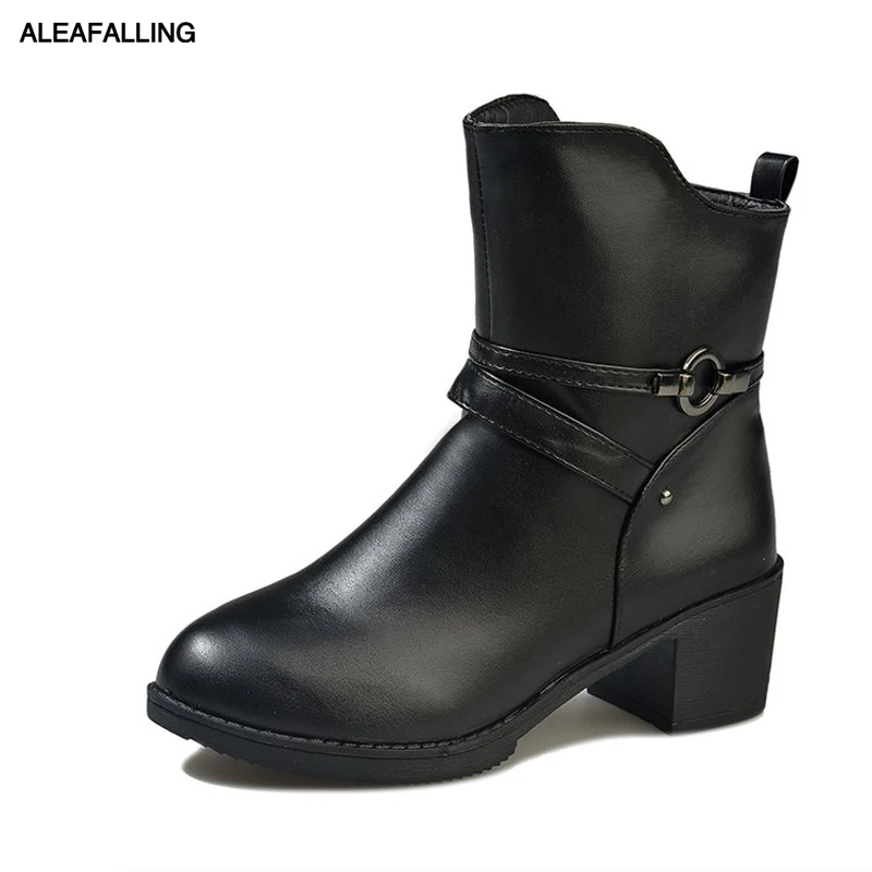 Aleafalling/женские сапоги высокие женские зимние уличные теплые на молнии для