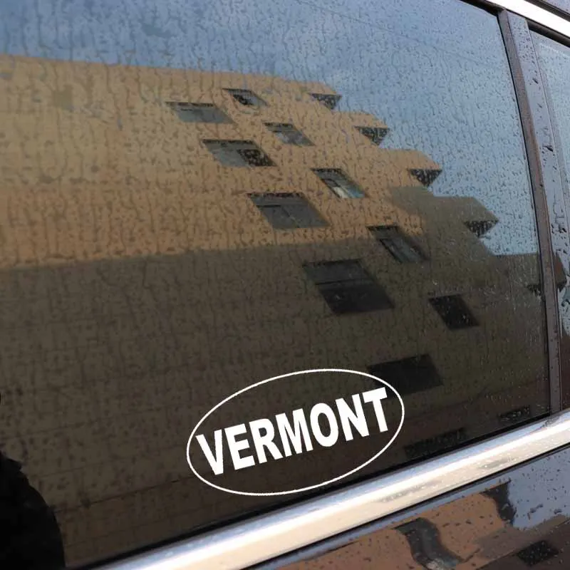 YJZT 14 5 см * 7 VERMONT овальные автомобильные наклейки виниловые черный серебристый