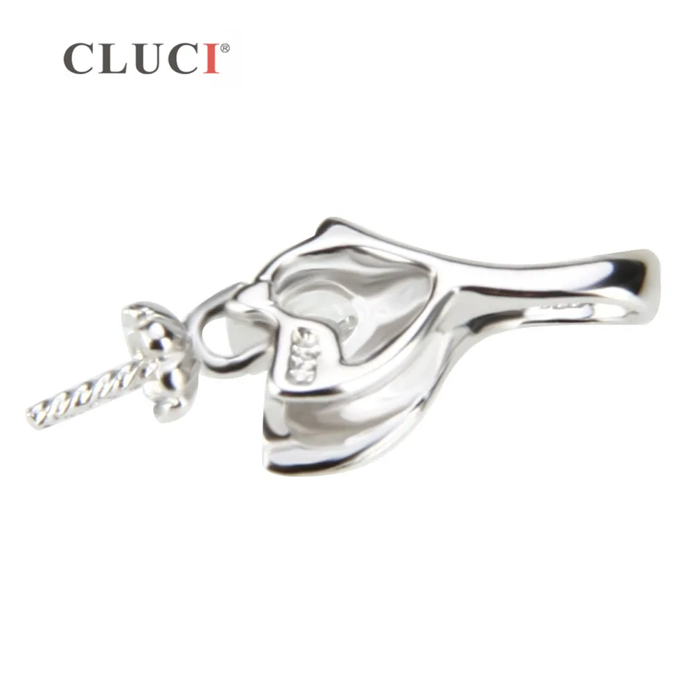 CLUCI S925 подвеска с геометрическим жемчугом Серебряные Подвески для изготовления