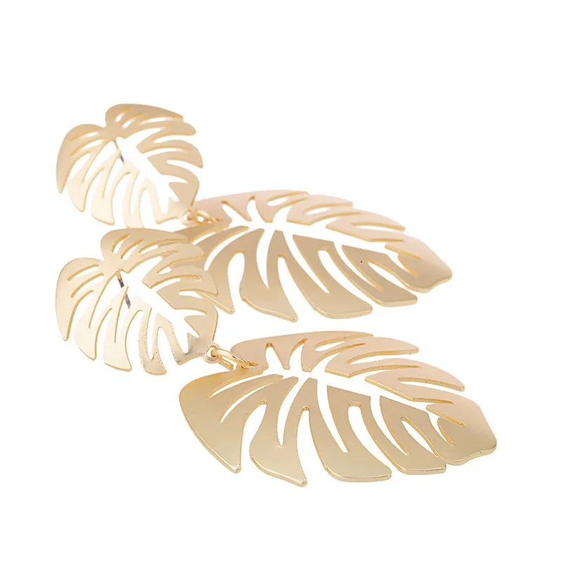 Женские винтажные серьги-капельки в стиле бохо большие серьги виде листика |
