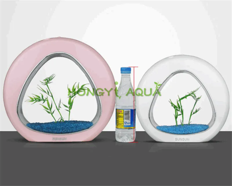 SUNSUN мини настольный аквариум креативная аквариумная Золотая рыбка чаша светодиодный светильник автономная система фильтрации YA-01 YA-02