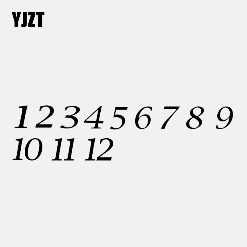 YJZT 16 7 см * 4 2 часы могут быть номер 1 3 5 6 8 9 10 11 12 автомобиля Стикеры виниловые