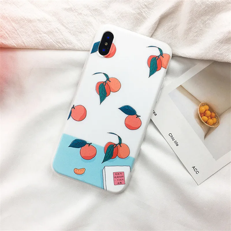 Винтажный Оранжевый чехол GYKZ для iPhone X XS MAX XR 7 8 6 6s Plus литературный Белый
