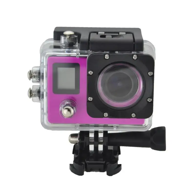 Розовый G53DR 4K 1080P wifi Подводная Водонепроницаемая камера 0,66 дюймов+ 20 дюймов двойной экран wifi Высокая Спортивная камера для записи видео на шлем - Цвет: Розовый