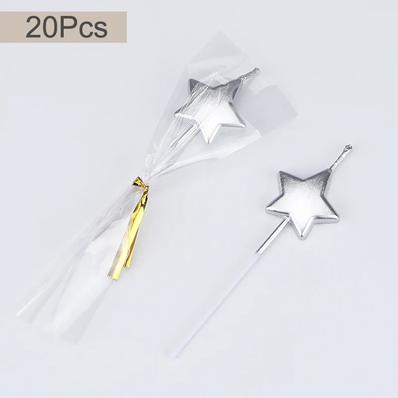 silvery 20Pcs 20-50 шт./компл. милые цвета: золотистый, серебристый сердце, звезда, день рождения свечи для торта свечи любовь лампы в форме свечи детский праздничный костюм поставки Свадебные украшения - Цвет: silvery 20Pcs