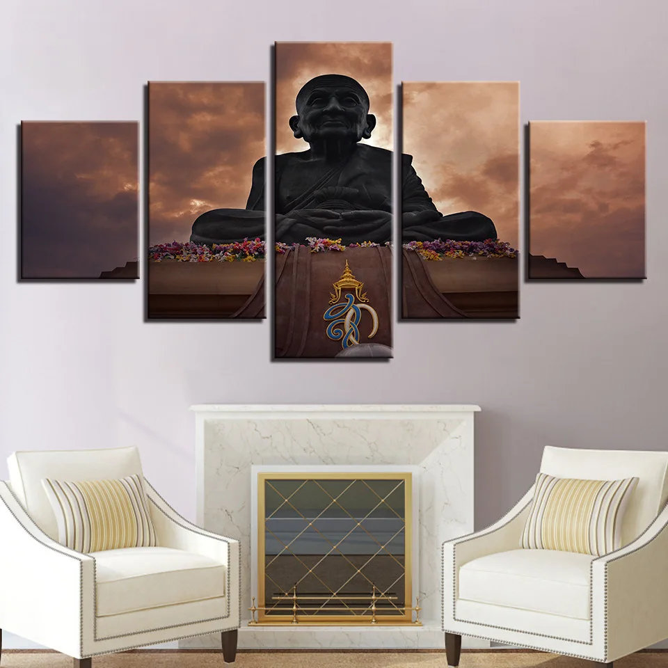 Цветные картины постеры настенные художественные 5 панелей современные большие