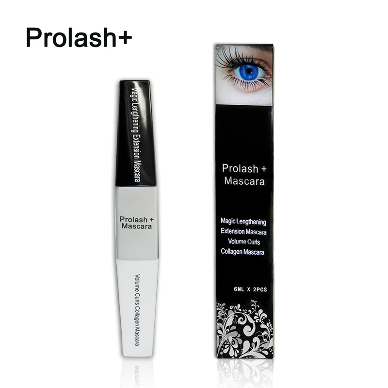 Prolash+ тушь для ресниц из лучшего объемного волокна, удлинение ресниц, завиток, макияж глаз, двойная головка, тушь для ресниц, удлиняющая, черная, Rimel, водостойкая, Bio-EPM