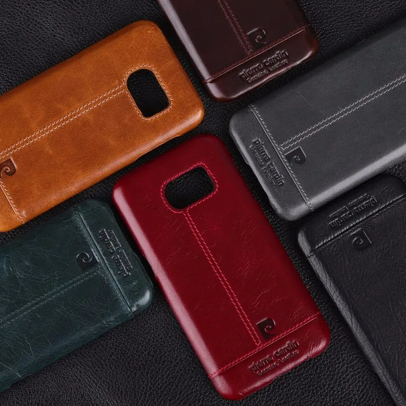 Чехол Pierre Cardin для samsung Galaxy S7/S6/S6 edge/S6 Edge Plus, Прошитый, из натуральной кожи, тонкий, жесткий, задняя крышка, чехол для телефона s