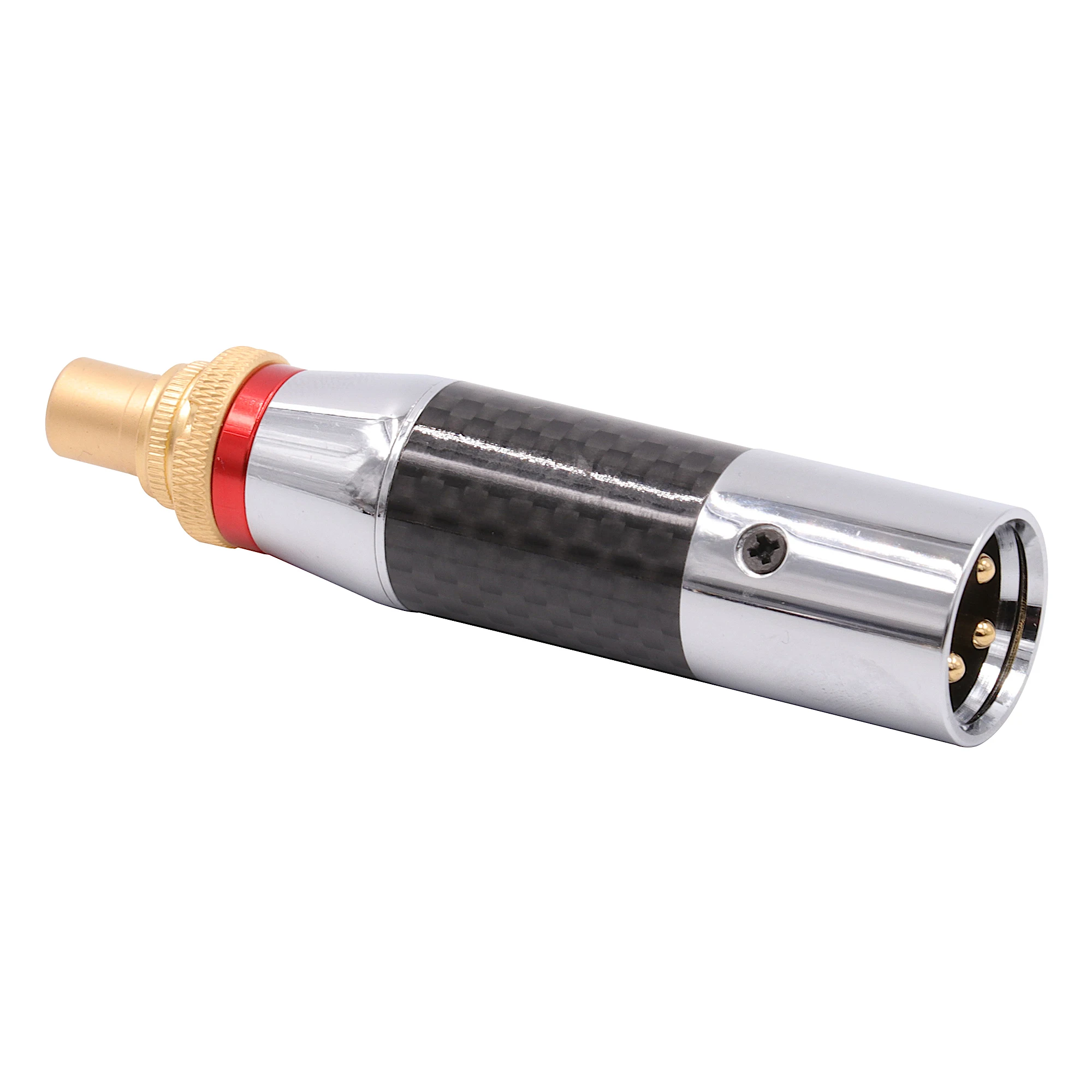 3 контактный переходник с XLR на гнездо RCA аудиоразъемом Hifi позолоченный латунный