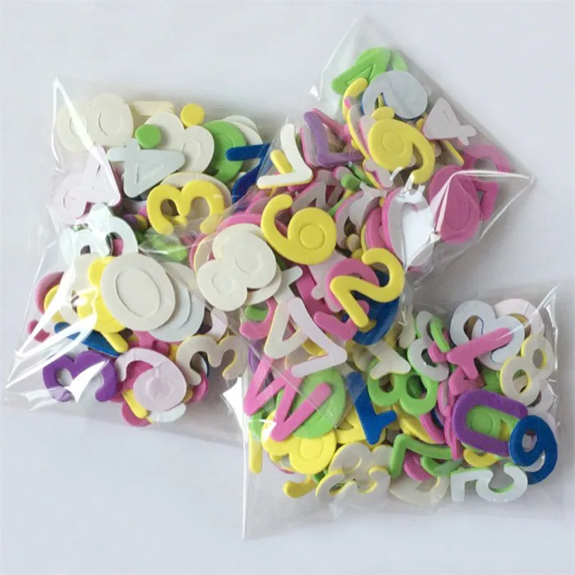 Стикер на стену Разноцветные цифры шаблон Стикеры с пеной эва украшение стены