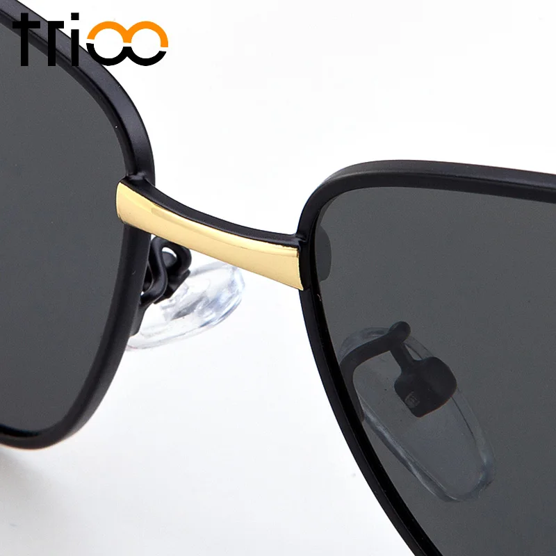 

TRIOO Black Driving Sun Glasses For Men Anti Glare TAC Polarized Male Sunglasses Brand Designer Mirror Reflective Lens Lunette