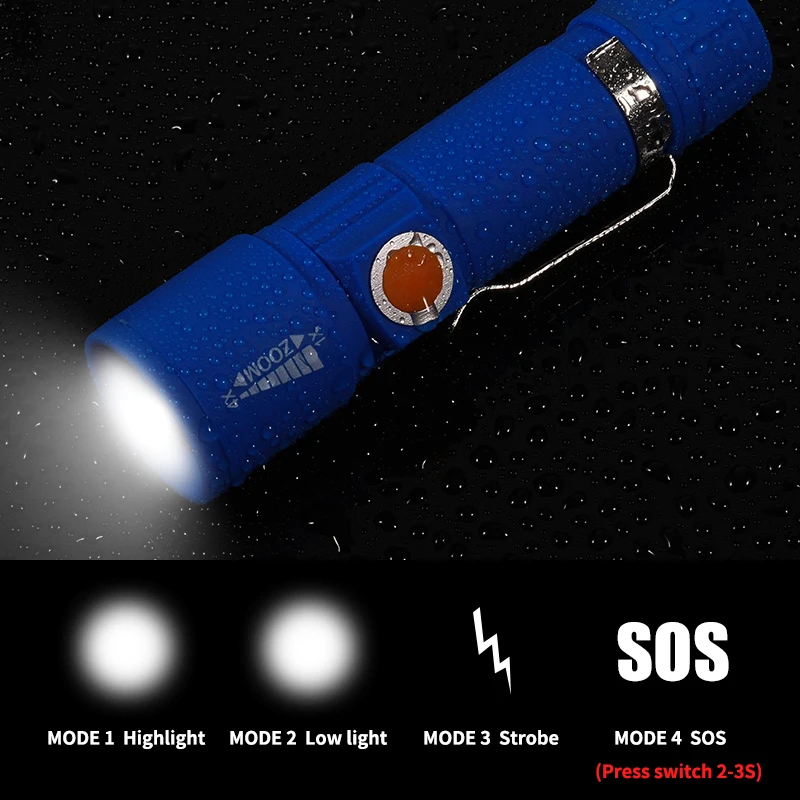 Coba mini led usb Перезаряжаемый светодиодный фонарик со встроенным аккумулятором