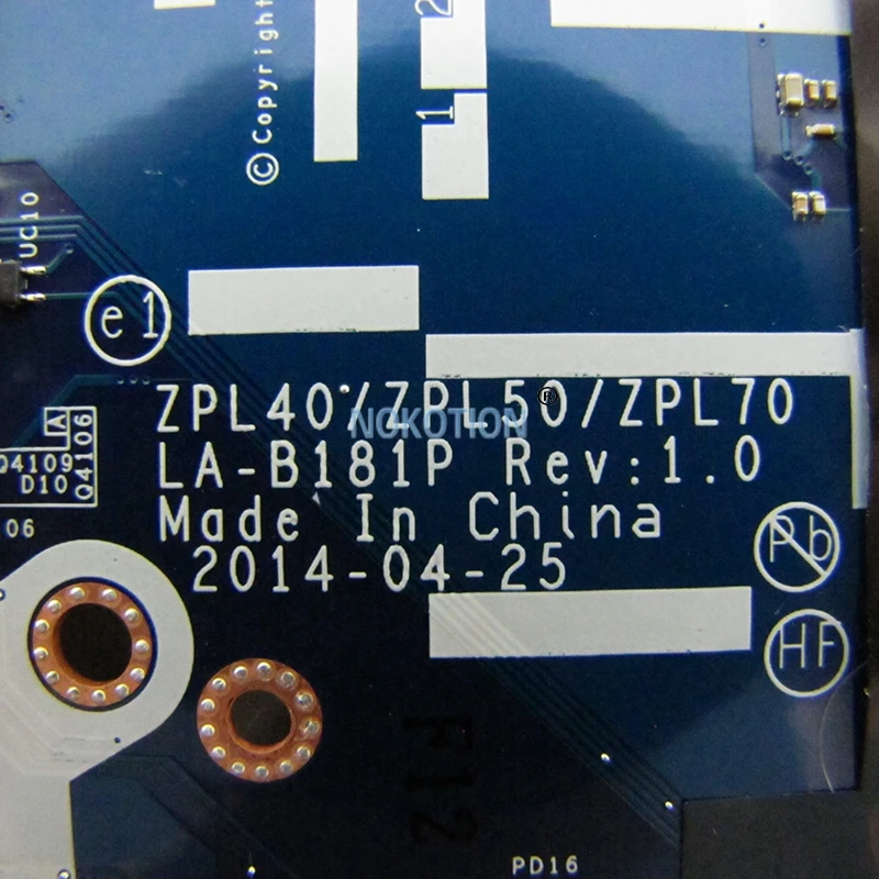 NOKOTION 798495 601 001 501 для ноутбука HP Probook 450 G2 mothebroard ZPL40 ZPL50 ZPL70 LA B181P i5 5200U|Материнские