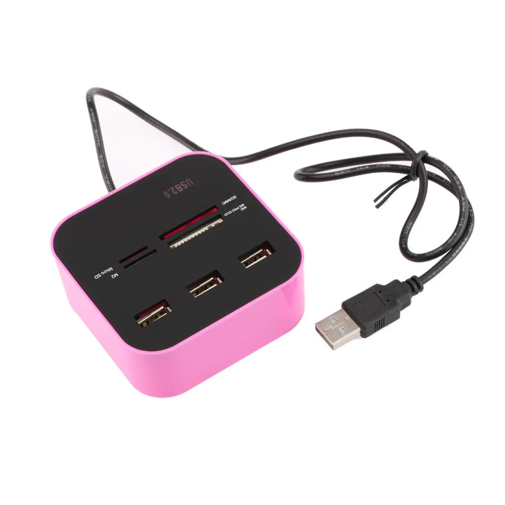 Cliry USB концентратор комбо все в одном 2 0 Micro SD высокоскоростной кардридер 3 порта