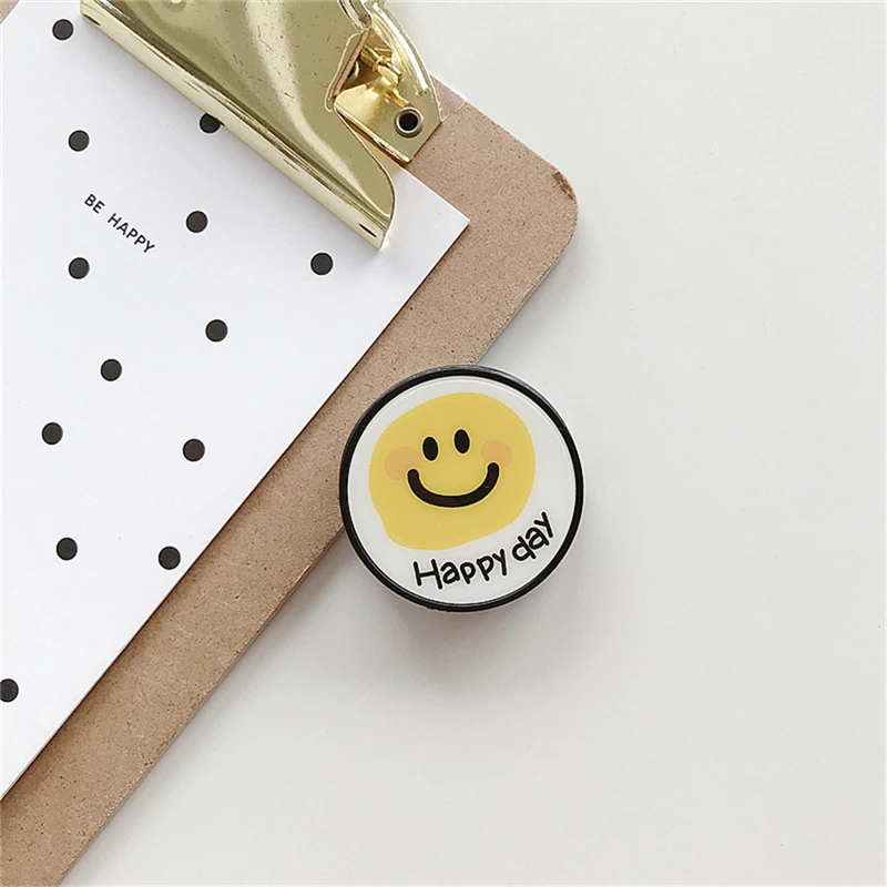 TJHSZKL Универсальный мультяшный милый смайлик круглый телескопический кронштейн и