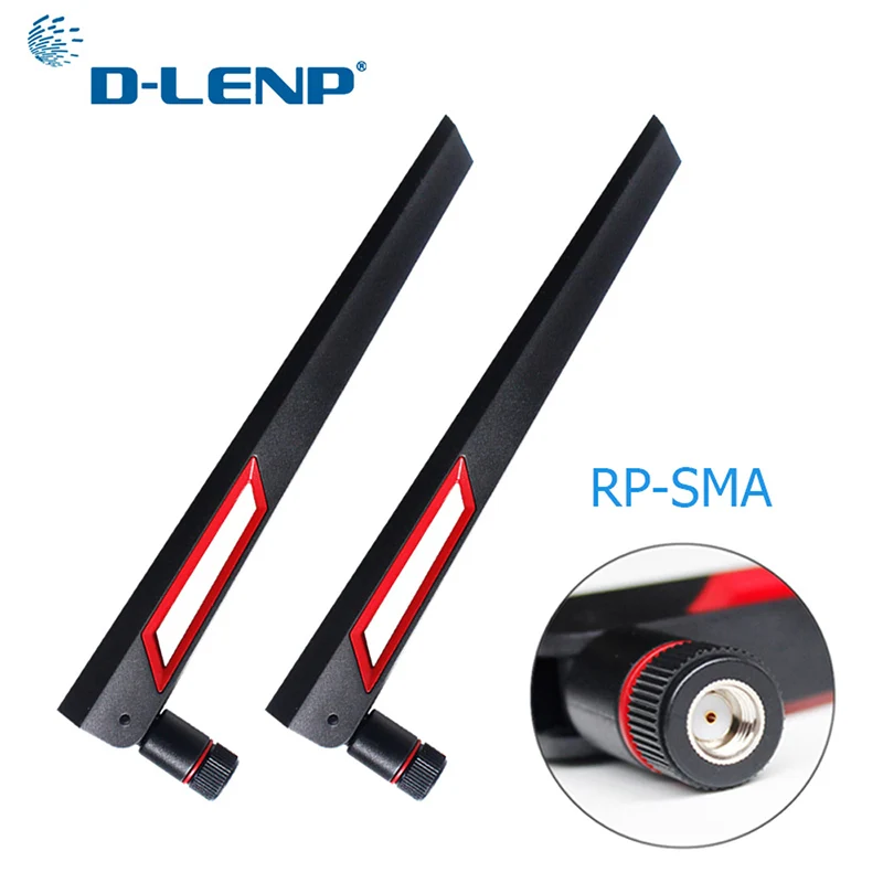 RP-SMA Dlenp 1 пара 2,4 Ghz 5G 5,8 Ghz wifi антенна двухдиапазонная 12dBi антенна маршрутизатор Антенна SMA папа(pin)/RP-SMA папа(отверстие - Цвет: RP-SMA