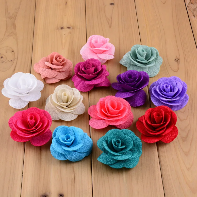 23 шт./лот 6 0 см Розочка цветок розы ручная работа повязка на голову для девочек