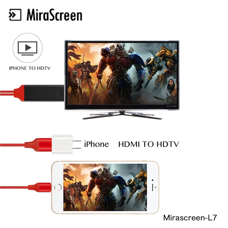L7 TV Stick к HDMI кабелю HDTV цифровой av адаптер USB 1080P смарт конвертер кабель для Apple tv iPhoneX