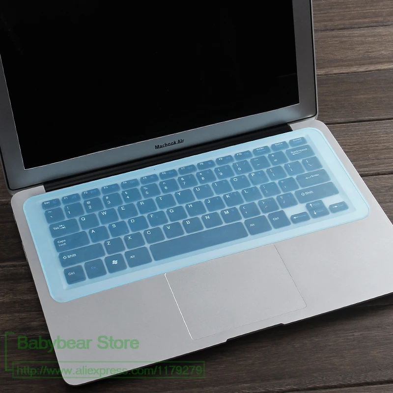 Силиконовый чехол-клавиатура для ноутбука Apple Macbook Dell Inspiron Hp Pavilion lenovo Ideapad 17 15 14 13 12 дюймов - Цвет: 12 13 14 blue