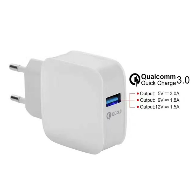 Портативный домашний дорожный быстрый/быстрый заряд QC 3 0 быстрое настенное