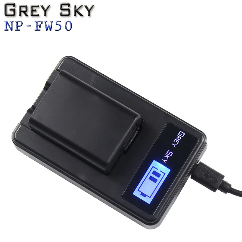 NP-FW50 ЖК-дисплей USB двойное зарядное устройство+ 4x NP FW50 батареи для sony NEX-5 NEX-7 SLT-A55 A33 A55 A37 A3000 A5000 A5100 A6000 A6300 A7000