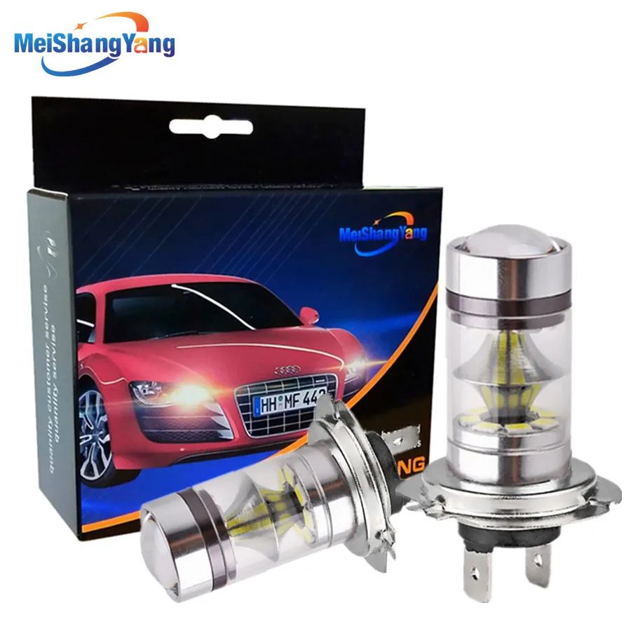H7 светодиодный светильник 1250Lm 12V ~ 24V 360 градусов Cree чип для авто противотуманный