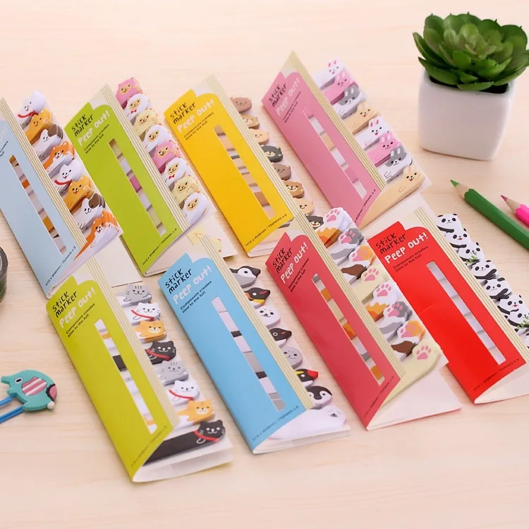 Милый kawaii diy блокнот для заметок, бумага для заметок, мультяшный медведь, собака, свинья, кошка, кролик, пингвин, наклейка для офиса, школьные принадлежности