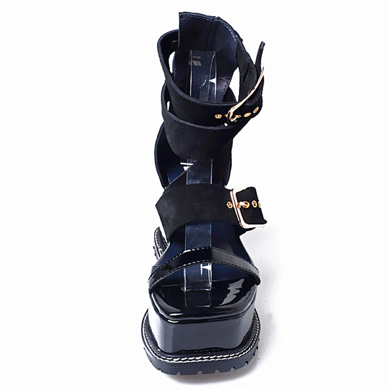 Сандалии Prova perfeto с открытым носком на высокой платформе в Корейском стиле|toe