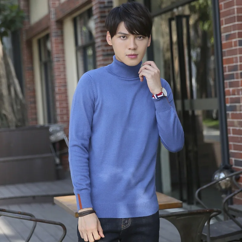 Мужской свитер водолазка 6 цветов джемперы 100% кашемир и шерсть вязаные пуловеры