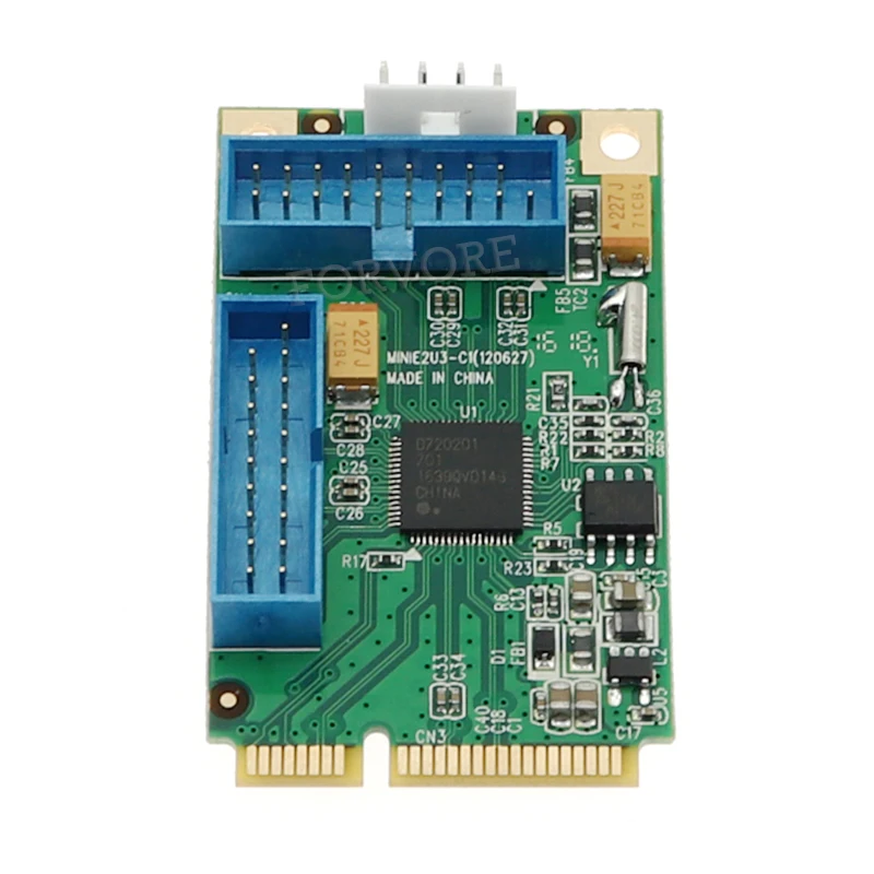 Mini PCIe до 4 портов USB 3 0 адаптер для mini itx PCI express 2 porst 19 20 Pin Коннектор с 19pin женский