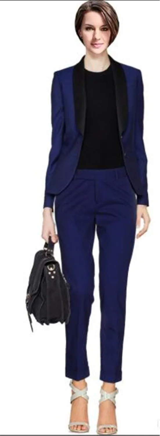 Jacket+Pants Womens Business Suit Female Office Uniform Ladies Formal Trouser Suit Single Breasted Womens Tuxedo Custom Made