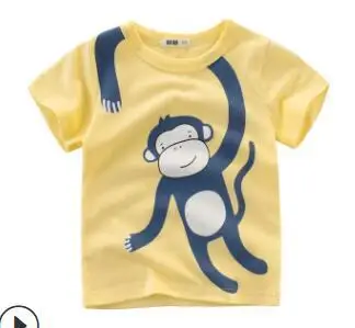 t-shirt 23 Г. Летняя футболка с рисунком динозавра для маленьких мальчиков, детские футболки с изображением Льва для маленьких мальчиков и девочек хлопковые топы с надписями для малышей - Цвет: t-shirt 23