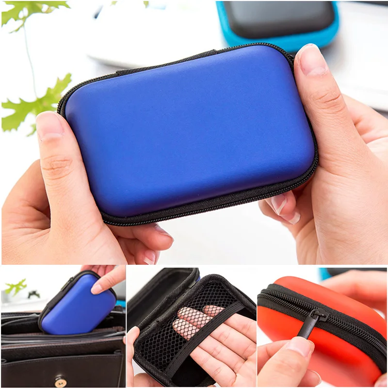 Чехол для переноски наушников портмоне дорожная сумка хранения Коробка
