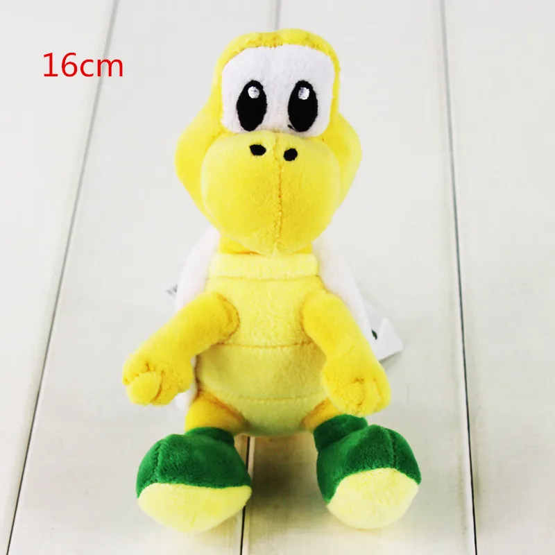 green turtle 16cm 8-21 см Супер Марио Bros игра милые Goomba плюшевые куклы игрушки Луиджи Марио приведение бу троопа черепаха бомба мягкая для детей - Цвет: green turtle 16cm